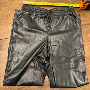 vegan leather joggers